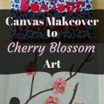 Canvas Makeover to Cherry Blossom Art